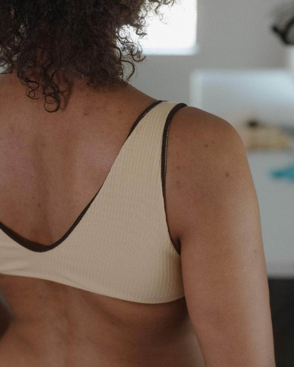 Baserange Soutiens-gorge Pam - Fin Coton Biologique Côtelé