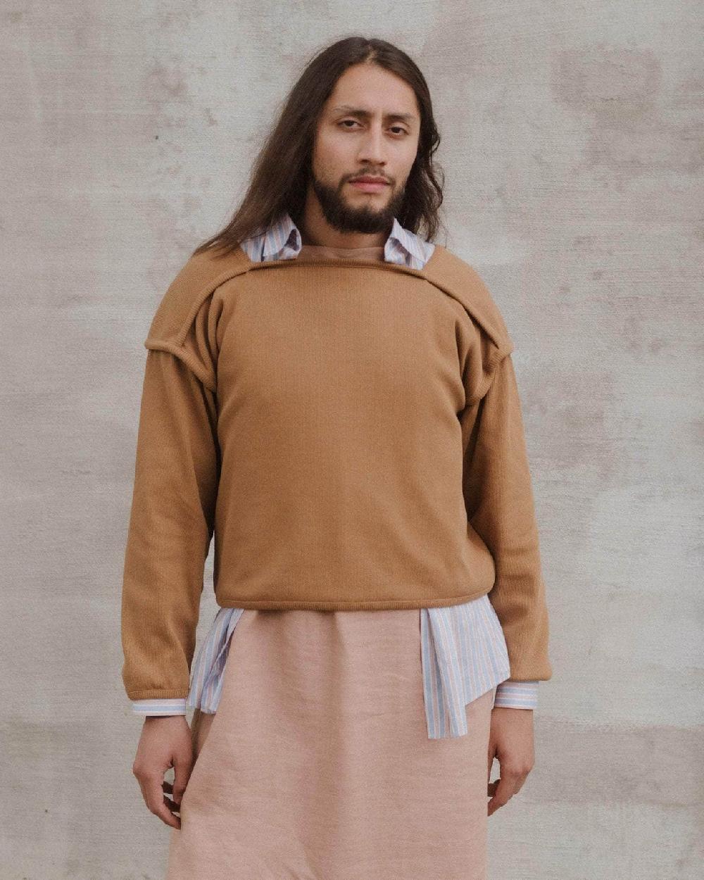 baserange Sweat light relief - Coton biologique côtelé