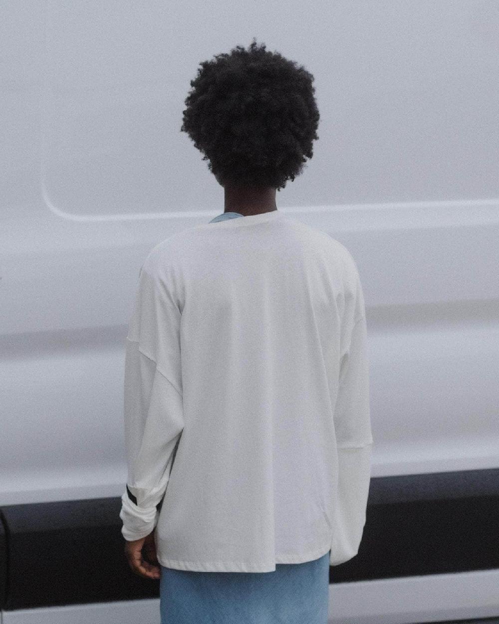 Baserange T-shirt Harbour à Manches Longues - Jersey De Coton Biologique