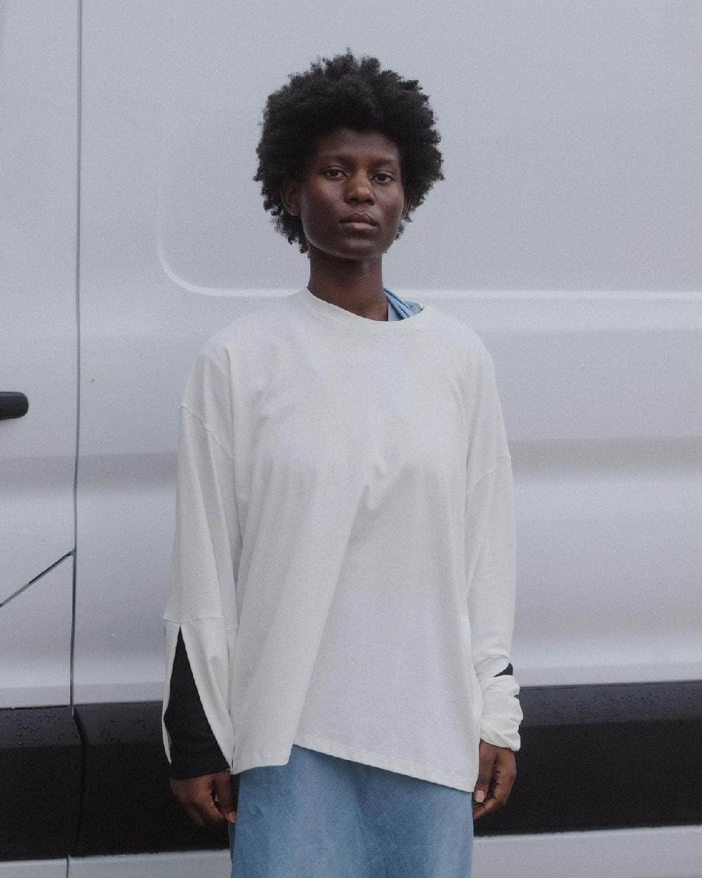 baserange T-shirt harbour à manches longues - Jersey de coton biologique