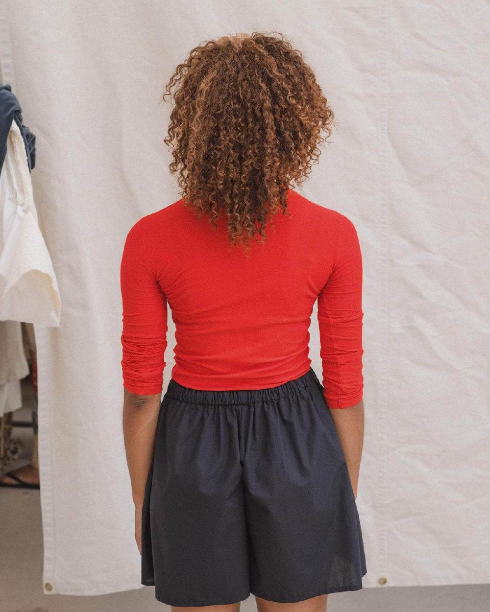 Baserange T-shirt Heart à Manches Longues - Fin Coton Biologique Côtelé