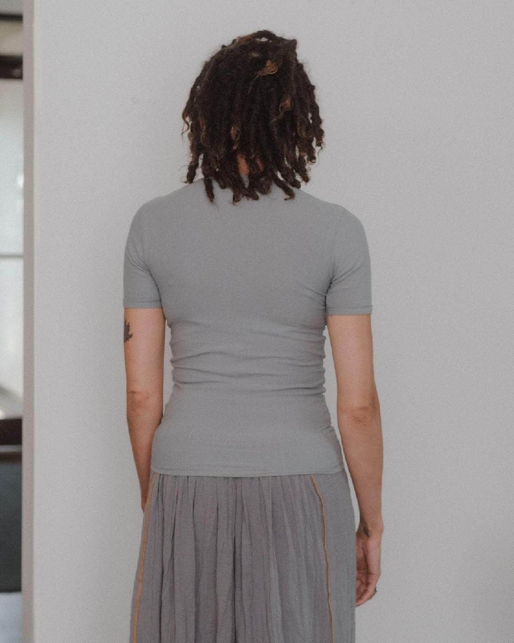 Baserange T-shirt Heart - Fin Coton Biologique Côtelé