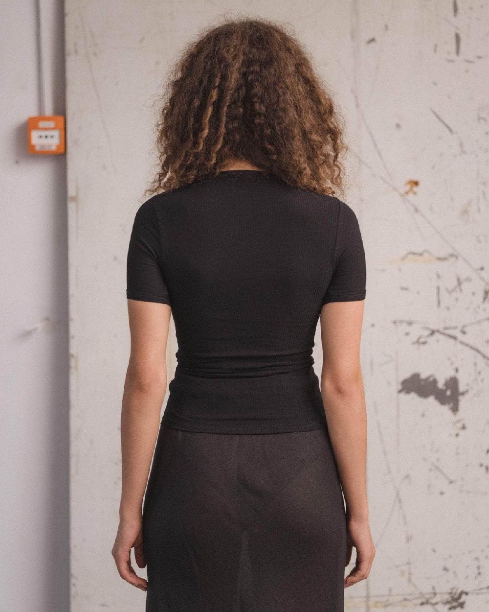 Baserange T-shirt heart - Fin Coton Biologique Côtelé