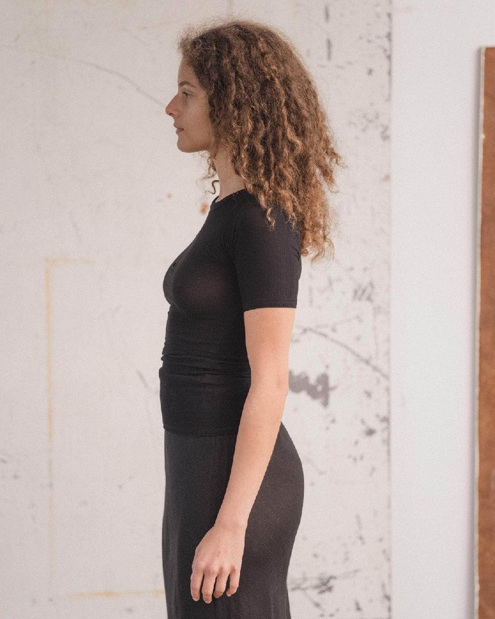 Baserange T-shirt heart - Fin Coton Biologique Côtelé