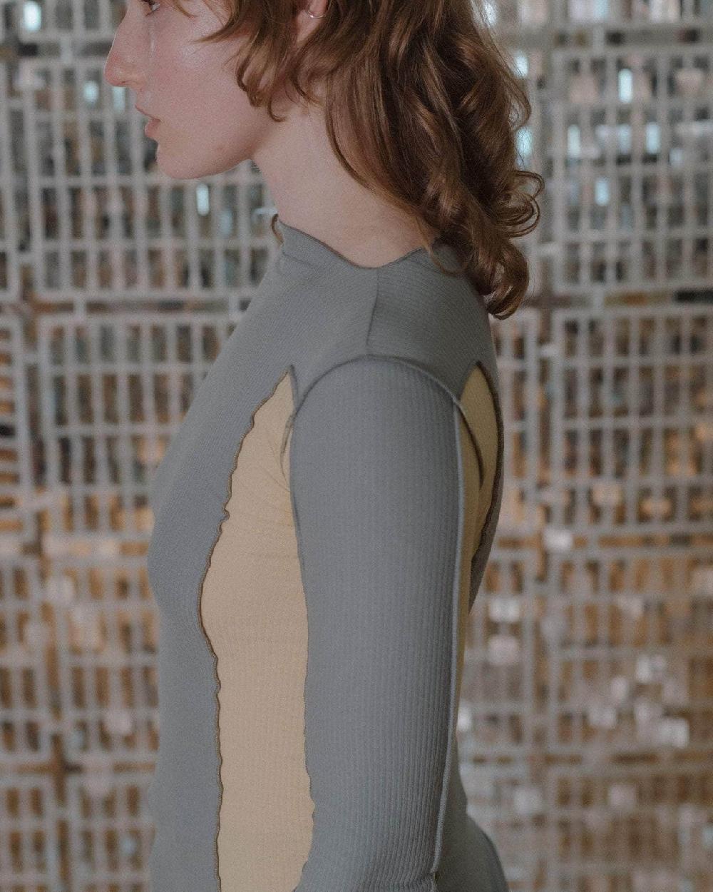 Baserange T-shirt Omato à Manches Longues - Fin Coton Biologique Côtelé