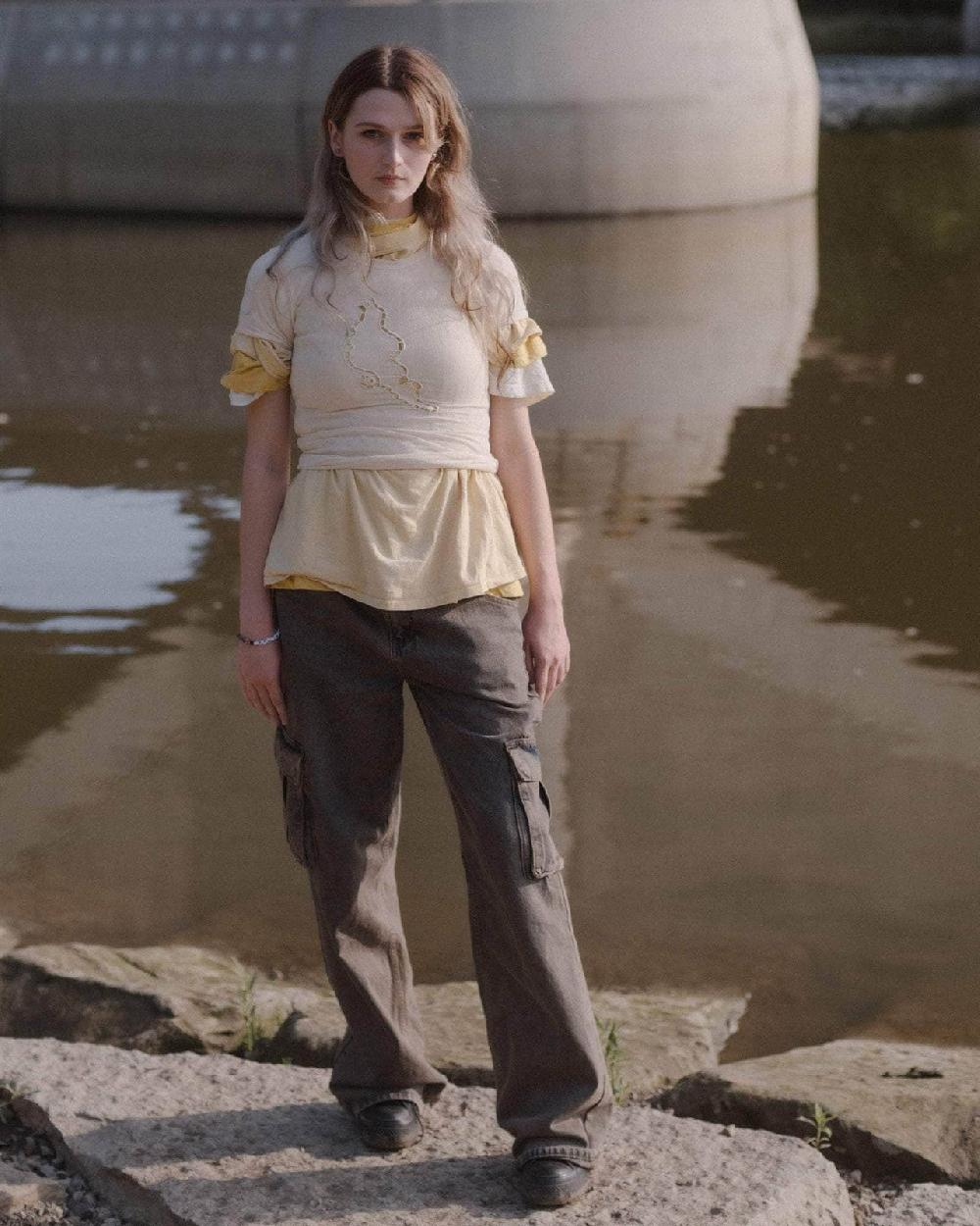 Baserange T-shirt Ponte - Fin Coton Biologique Côtelé