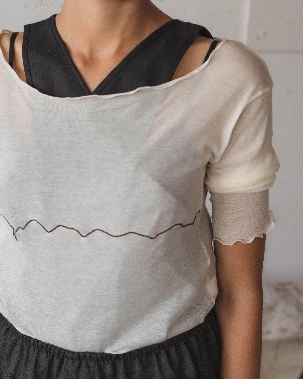 Baserange T-shirt Tabbys Star à Manches Longues - Gaze De Coton Biologique