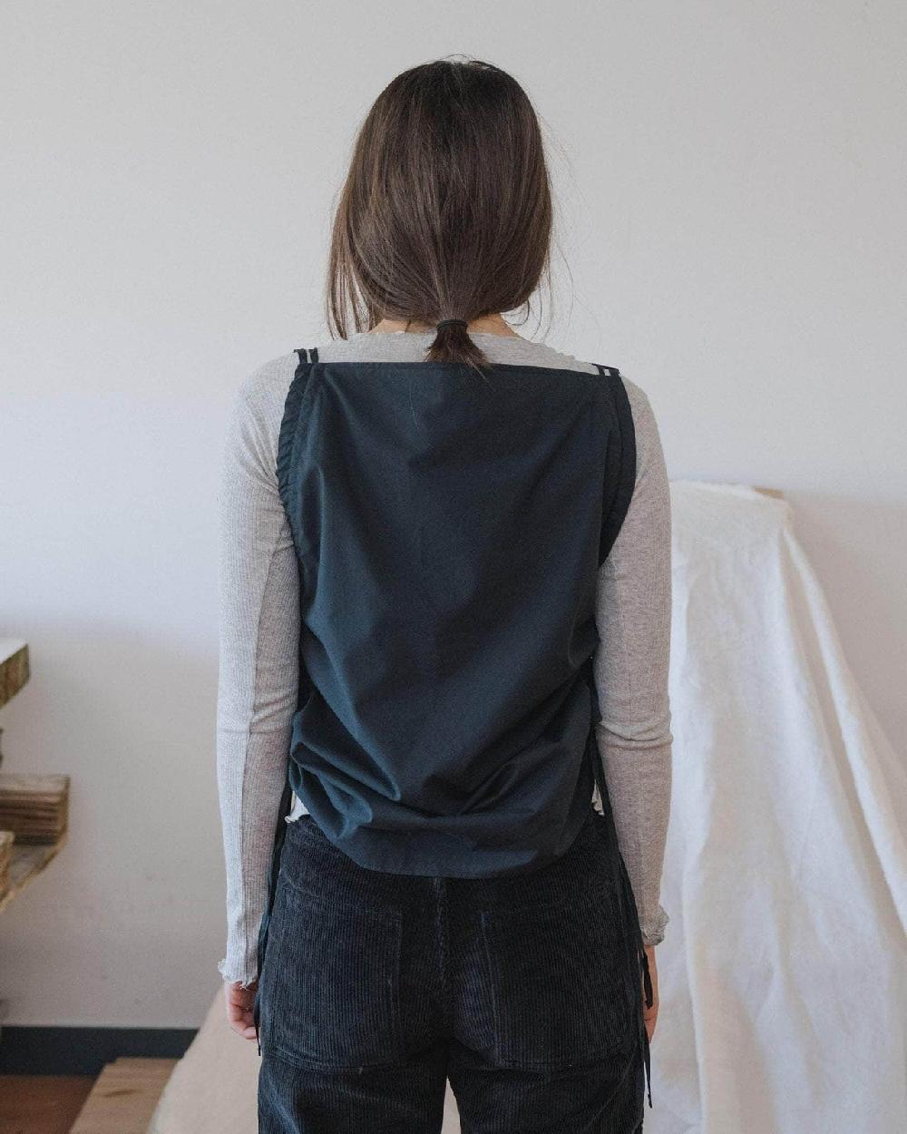 Baserange Top à Bretelles Pictorial - Popeline De Coton Biologique