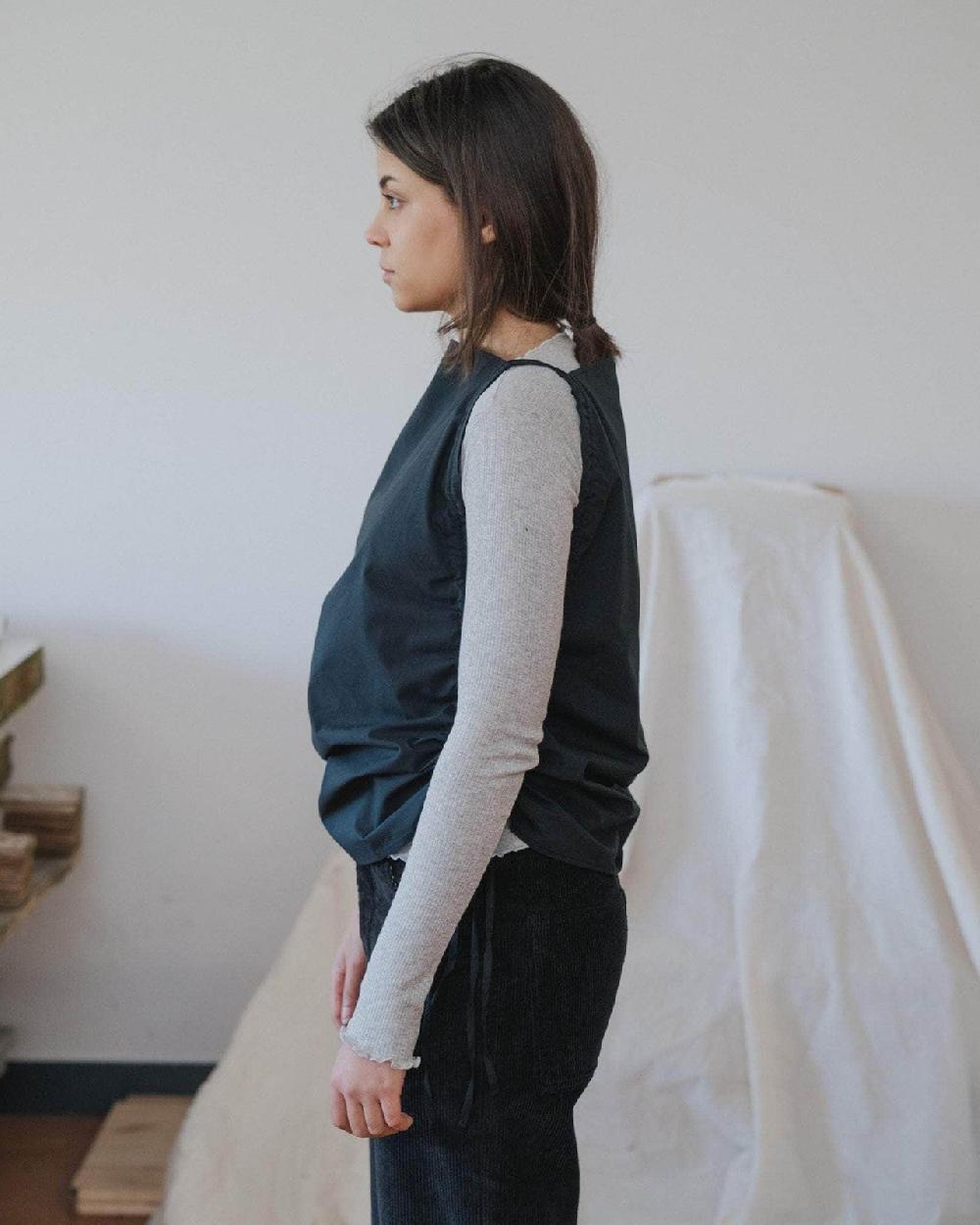 Baserange Top à Bretelles Pictorial - Popeline De Coton Biologique