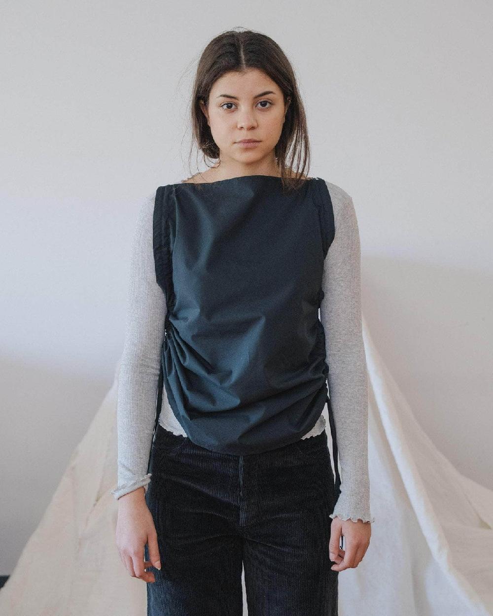 baserange Top à bretelles pictorial - Popeline de coton biologique