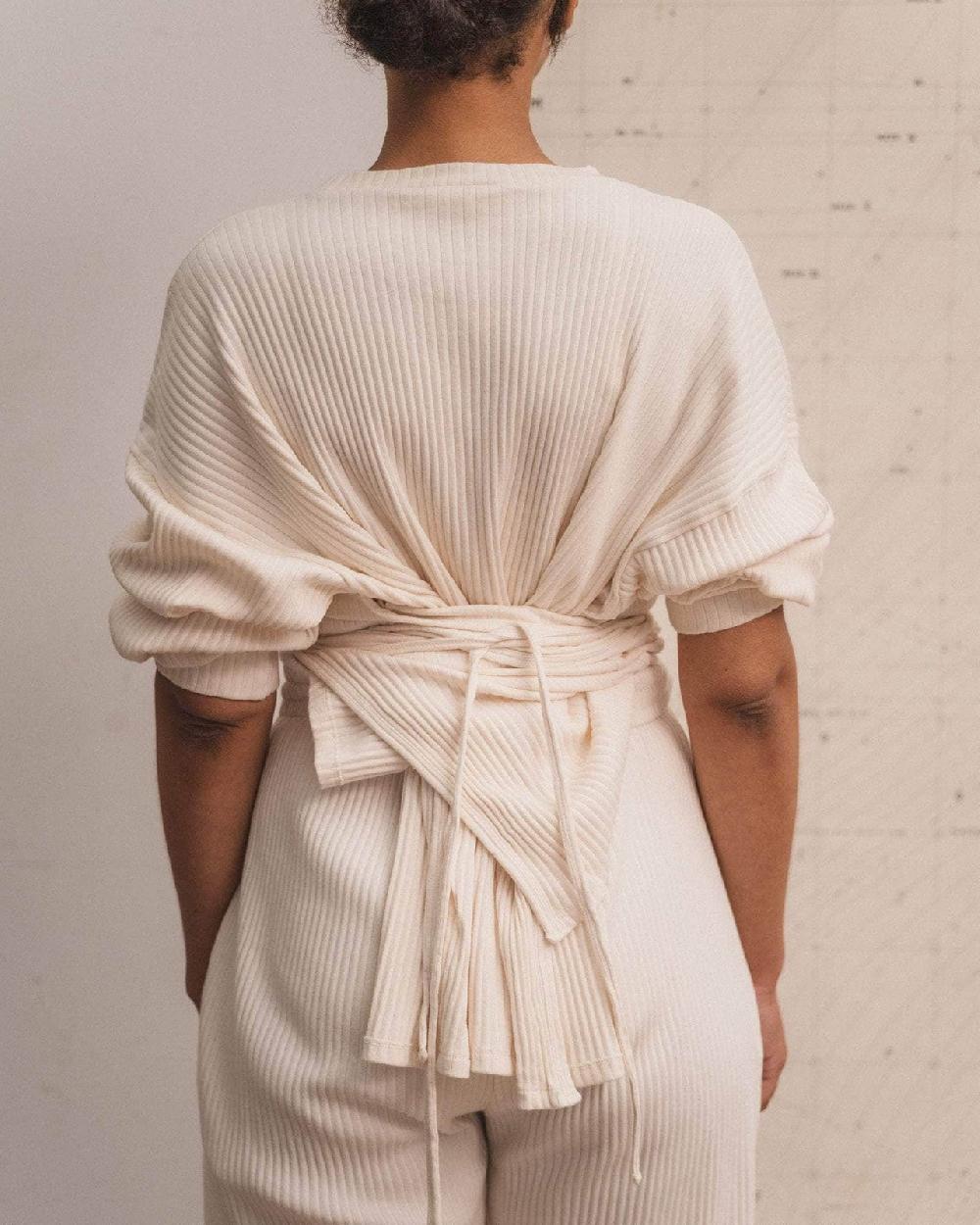 Baserange Top Shaw à Manches Longues - Molleton De Coton Biologique