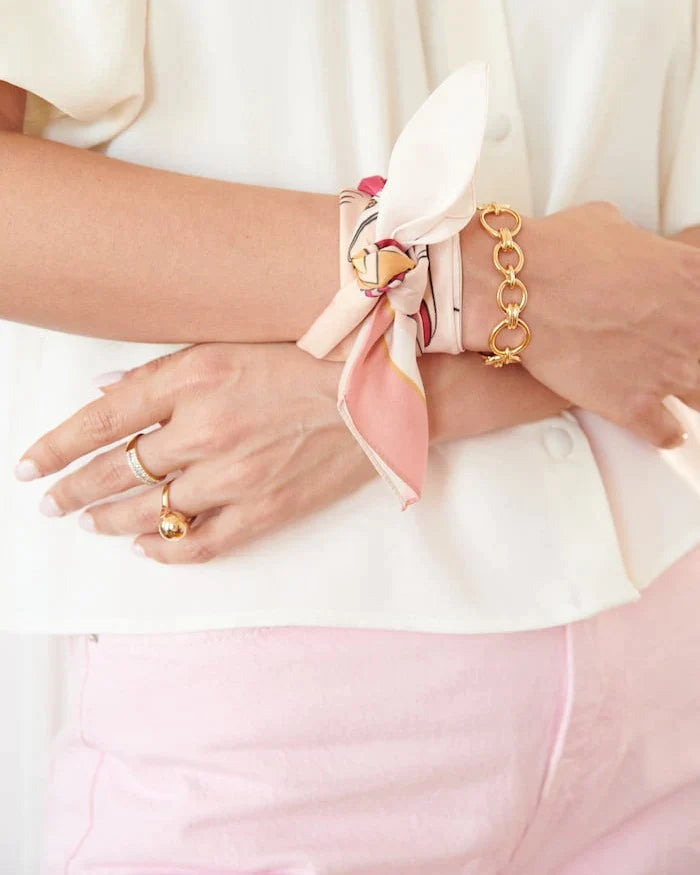 Basile Le Foulard Cœur Sur La Main - Rose