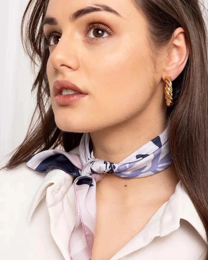 Basile Le Foulard Gloriette - Camel / Framboise