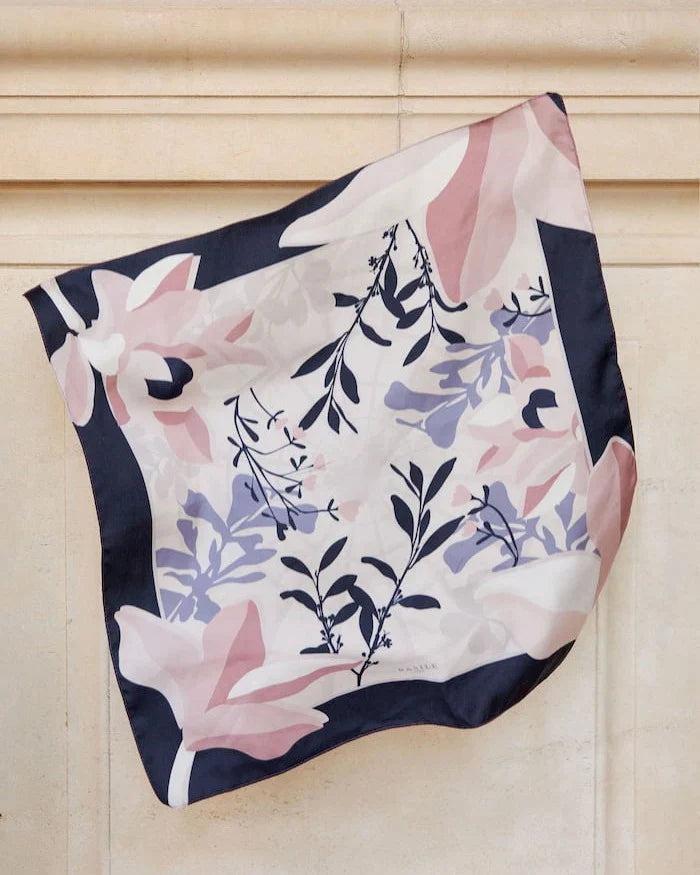 basile Le Foulard Gloriette - Camel / Framboise