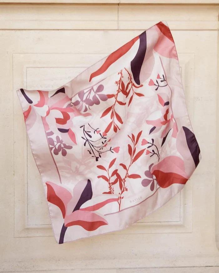 basile Le Foulard Gloriette - Camel / Framboise