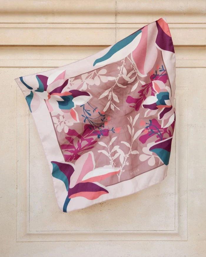 basile Le Foulard Gloriette - Camel / Framboise