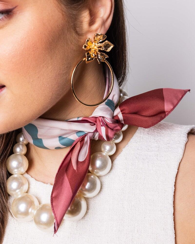 Basile Le Foulard Gloriette - Framboise