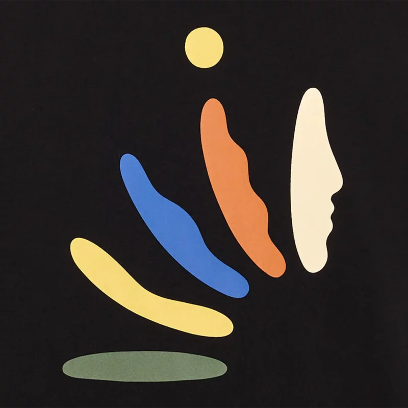 Bask In The Sun Black REINCARNATION Tee