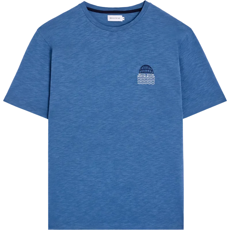 bask in the sun blue MINI TO THE SEA tee