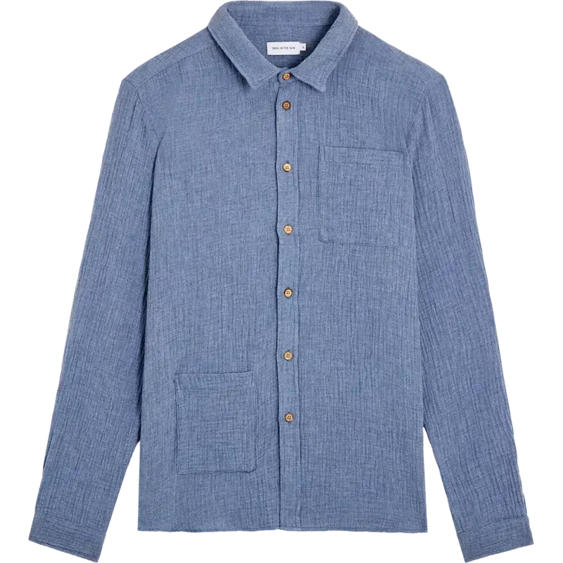 bask in the sun blue OIHANA shirt