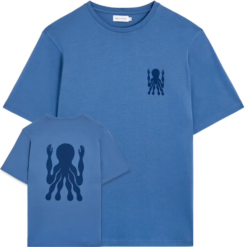 bask in the sun blue PULPO tee