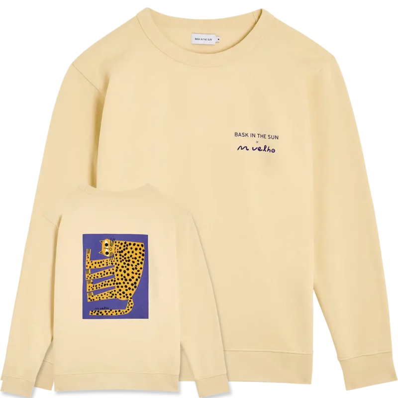 bask in the sun cream LEOPARD sweat