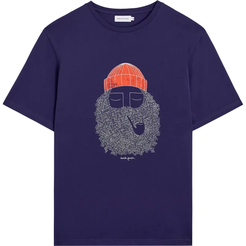 bask in the sun indigo SMOKING PIPE tee