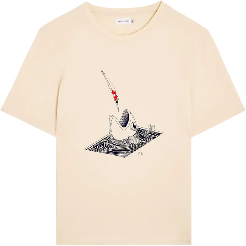 bask in the sun natural DIVING tee
