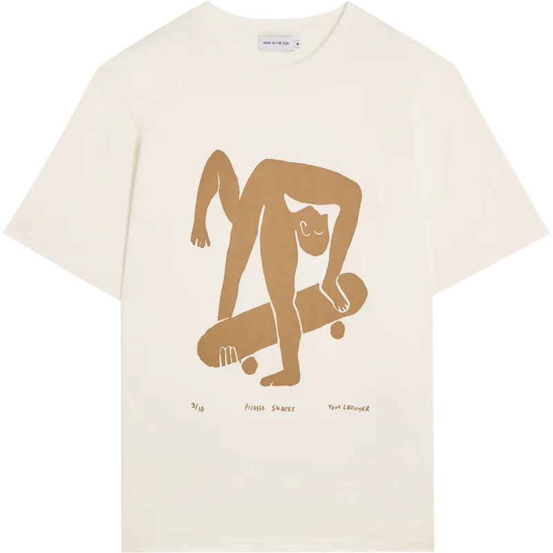 bask in the sun natural PICASSO tee