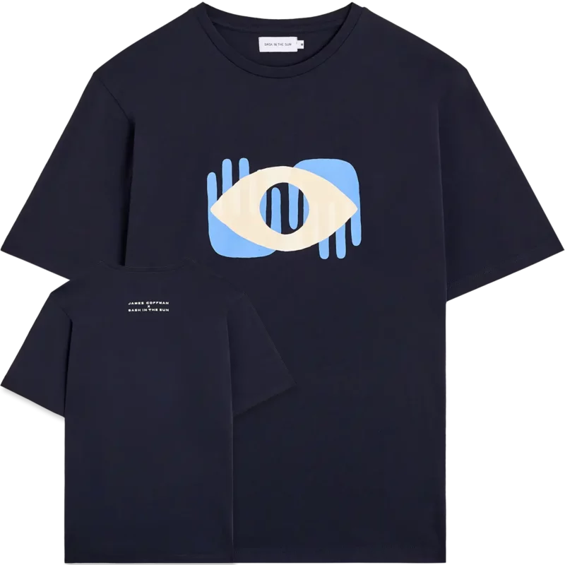 bask in the sun navy EYE tee