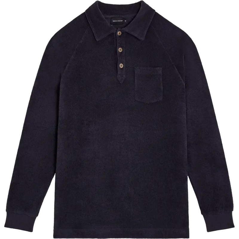 bask in the sun navy GOXO LS polo