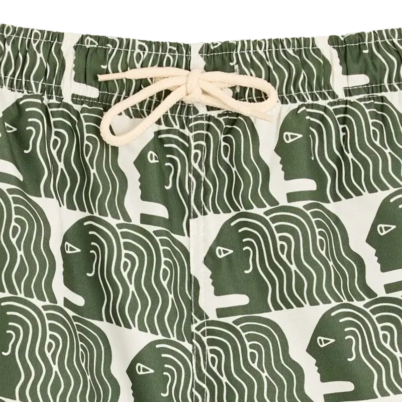 Bask In The Sun Olive PROFILES Swimshort