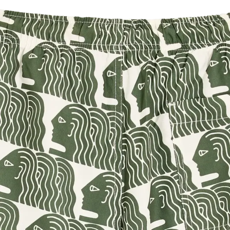 Bask In The Sun Olive PROFILES Swimshort