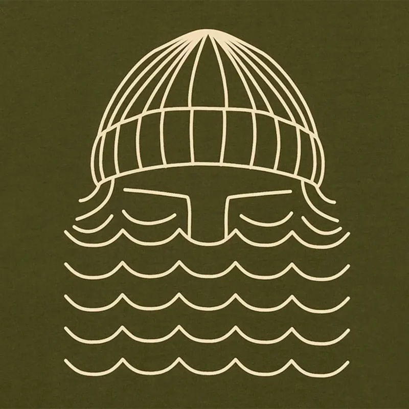 Bask In The Sun Olive TO THE SEA Tee