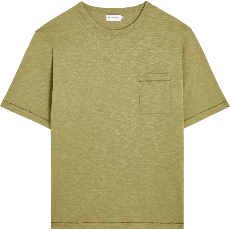 bask in the sun olive ZURRIOLA tee