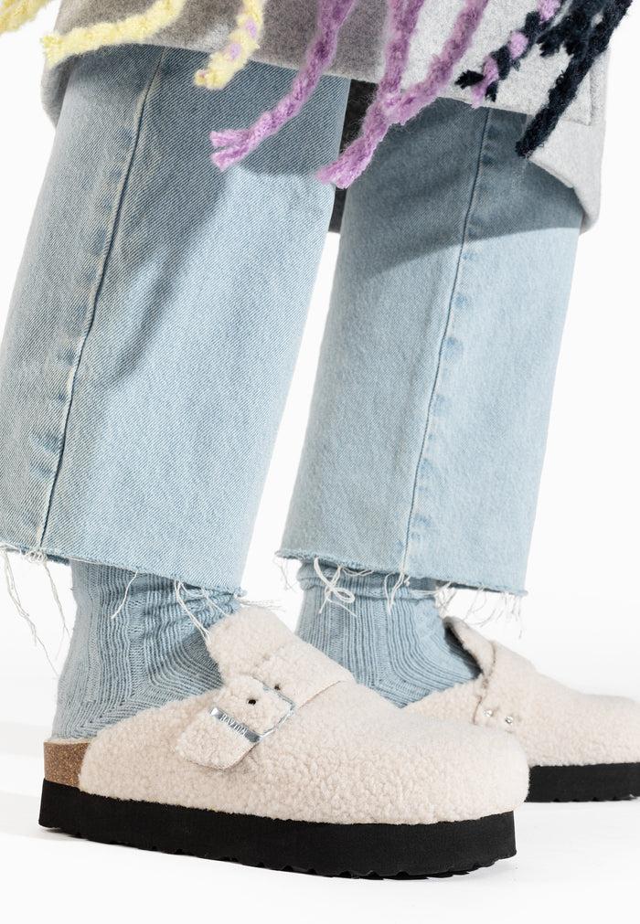 bayton Sabots à plateforme Adour Beige