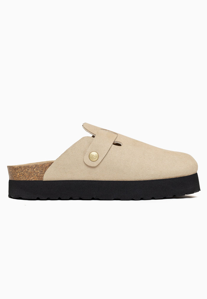 Bayton Sabots à Plateforme Elbe Taupe