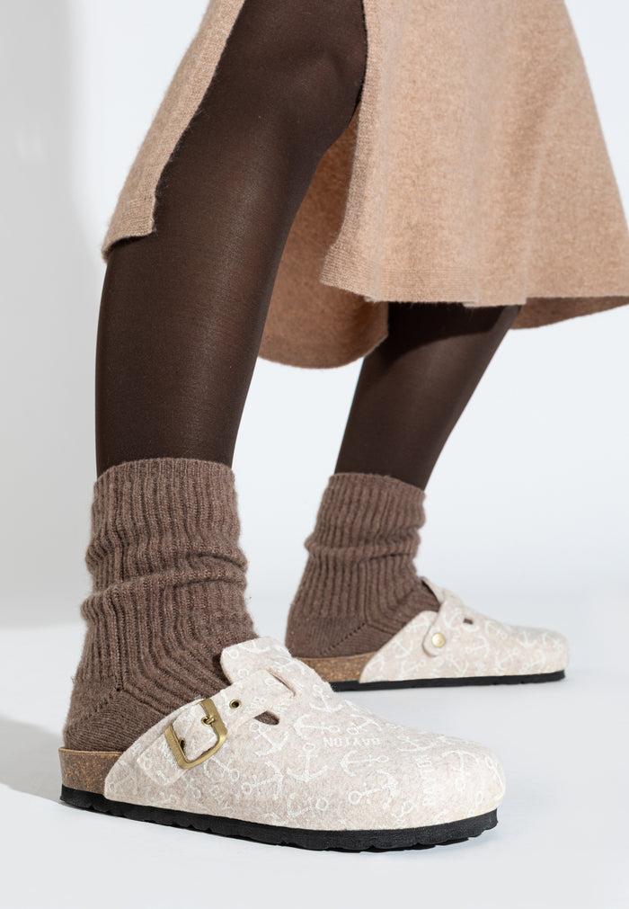 bayton Sabots Adige Beige et Blanc