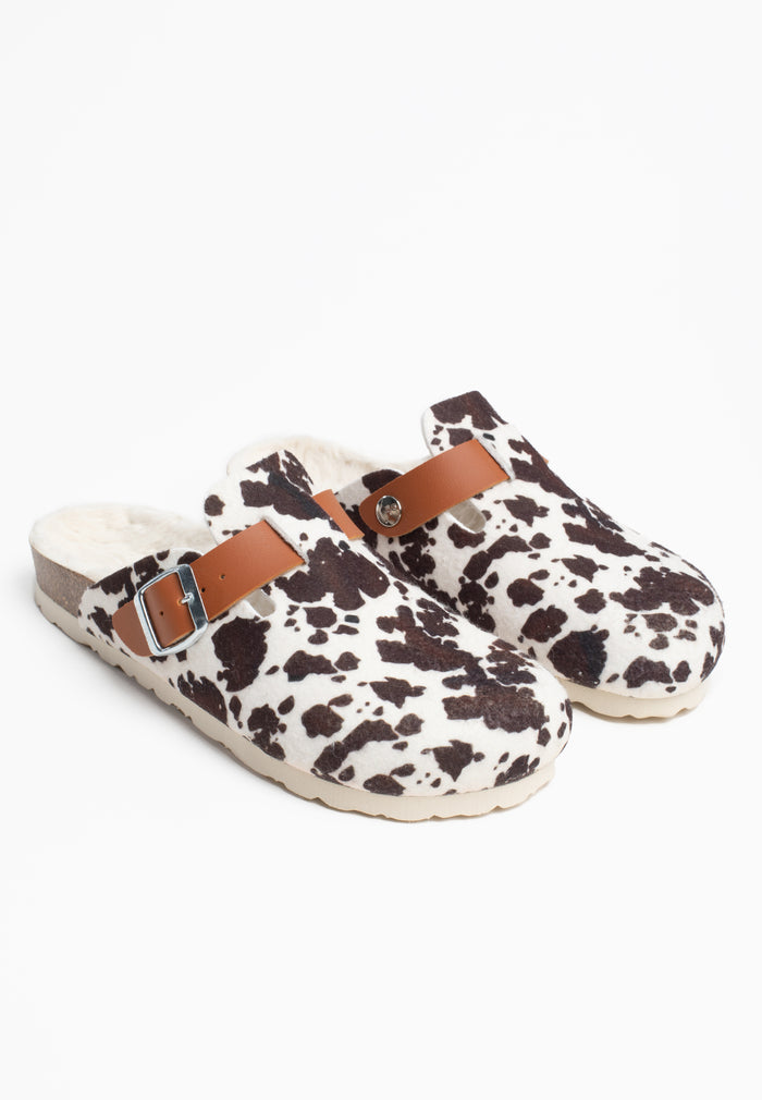 Bayton Sabots Moke Marron Et Blanc Bayton