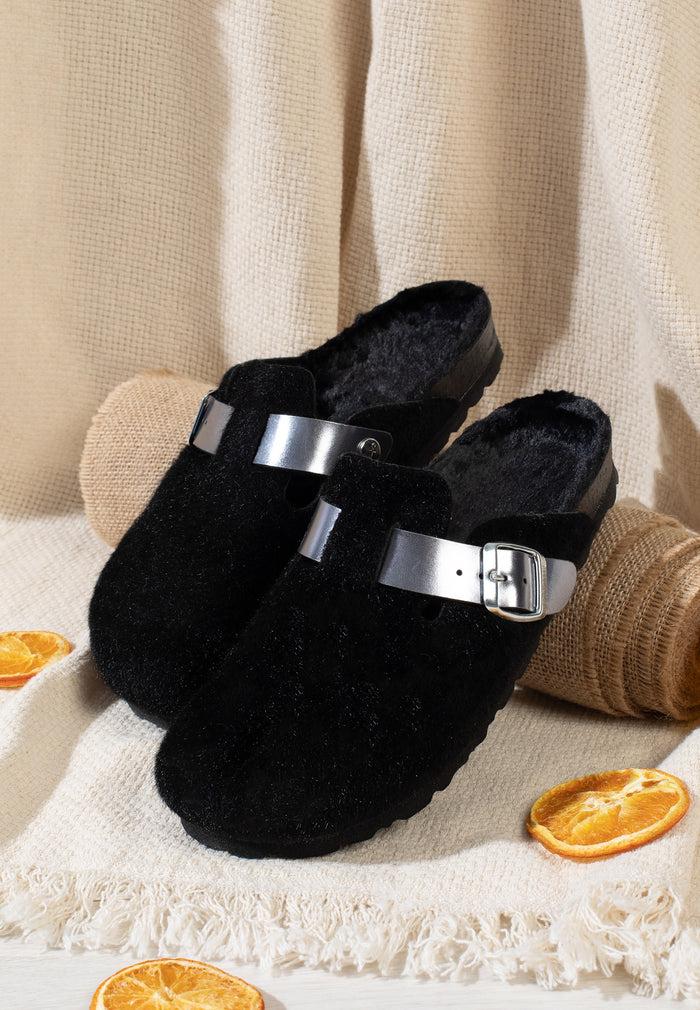 Bayton Sabots Moke Noir Et Argent Bayton