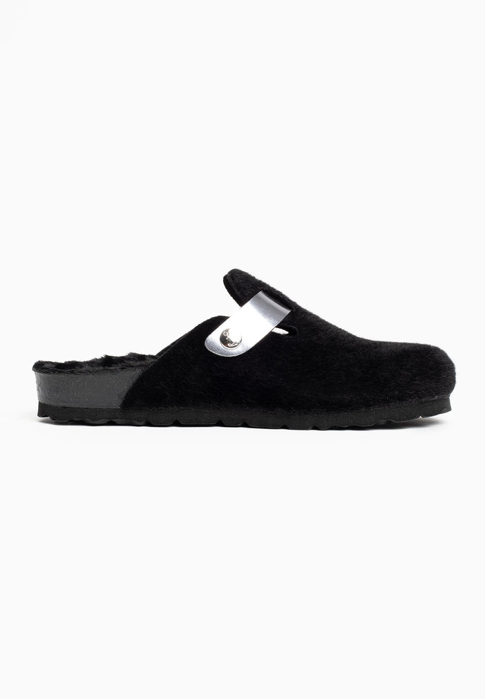 Bayton Sabots Moke Noir Et Argent Bayton