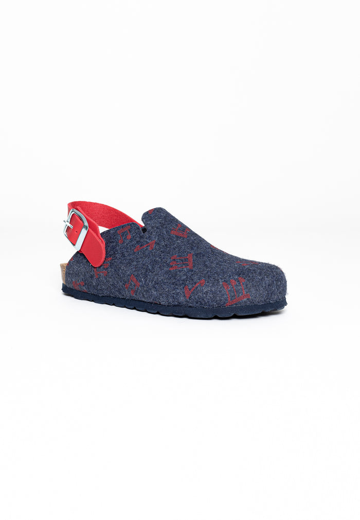 Bayton Sabots Noma Bleu Marine Et Rouge