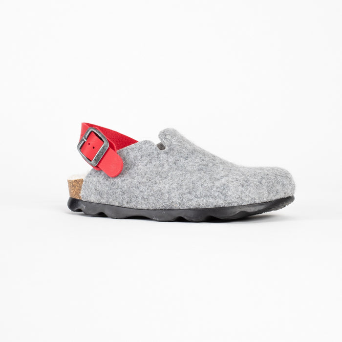 Bayton Sabots Noma Gris Et Rouge