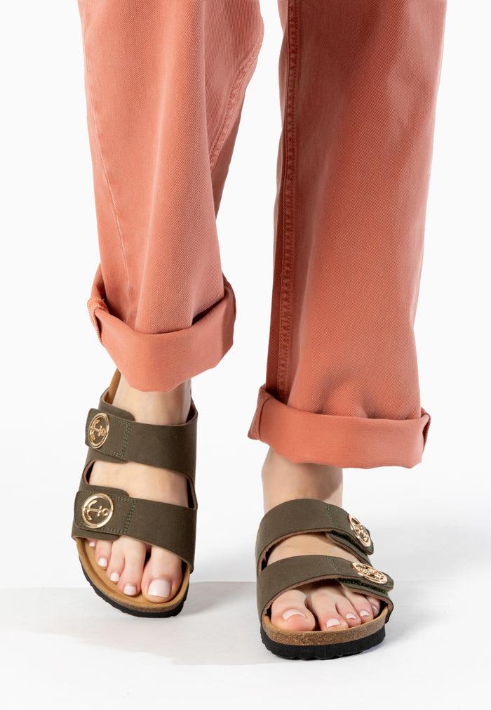 bayton Sandales 2 Brides Anatol Kaki Bayton femme