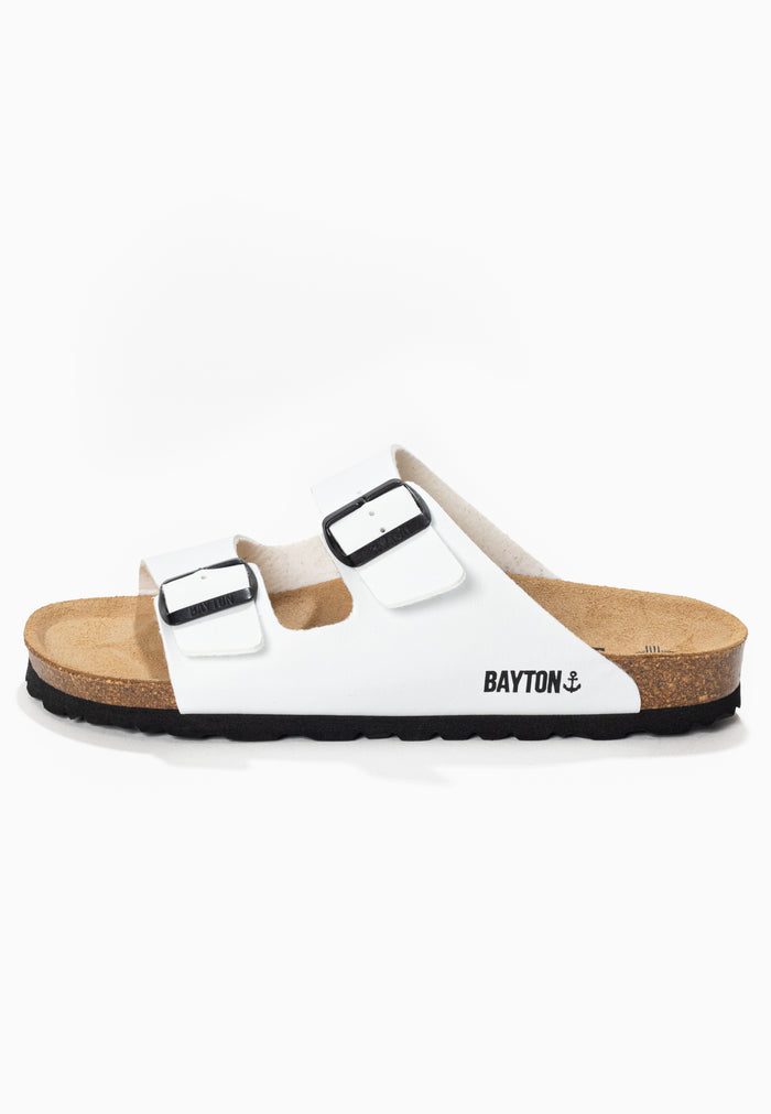 Bayton Sandales 2 Brides Atlas Blanc Bayton Homme