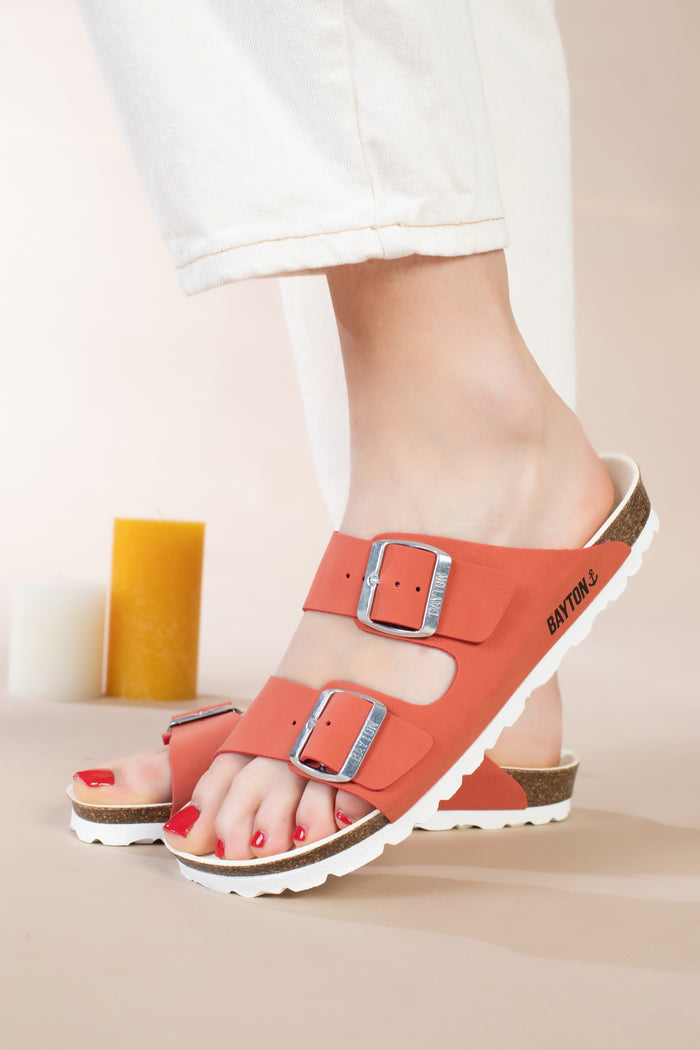 bayton Sandales 2 Brides Atlas Corail Bayton femme