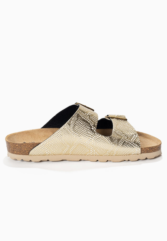 Bayton Sandales 2 Brides Atlas Dorées Bayton Femme