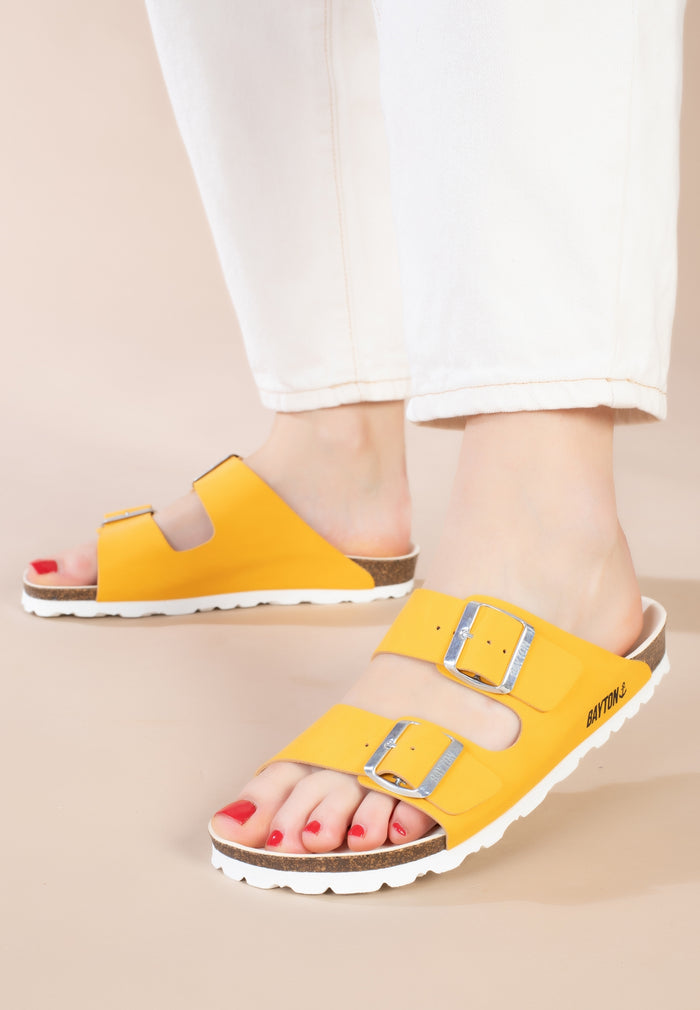 Bayton Sandales 2 Brides Atlas Jaune Bayton Femme