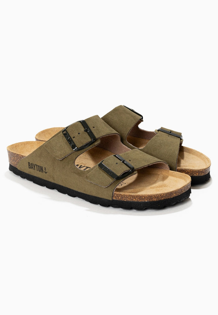bayton Sandales 2 Brides Atlas Kaki Bayton femme