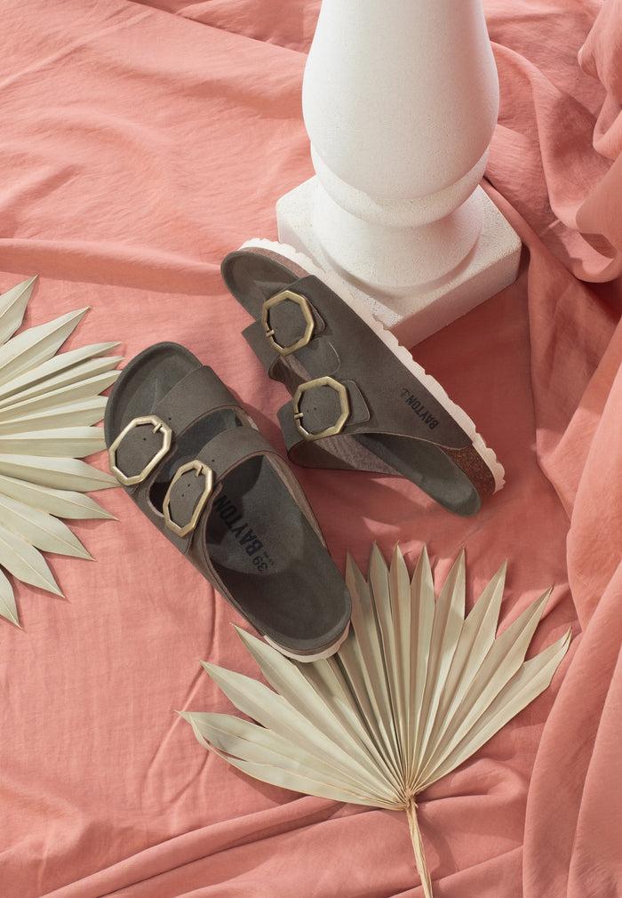 bayton Sandales 2 Brides Atlas Kaki Bayton femme